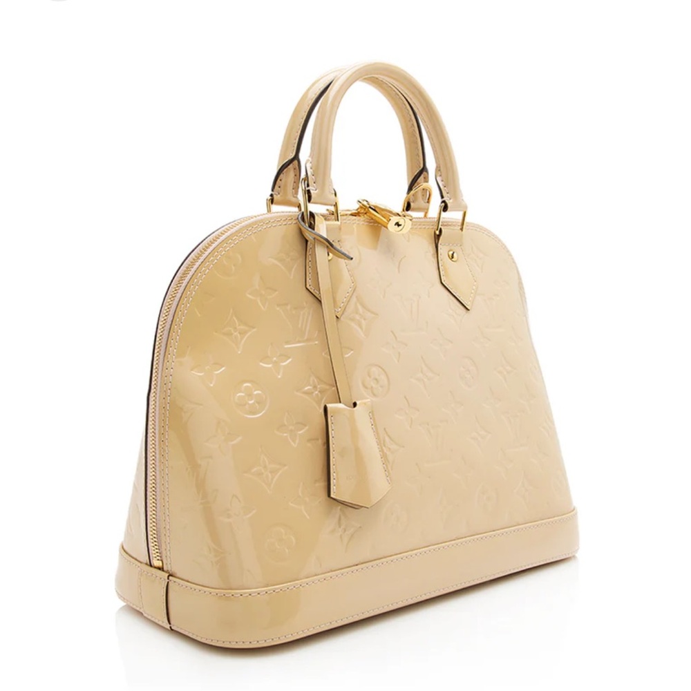 Louis Vuitton nude Vernis Alma satchel